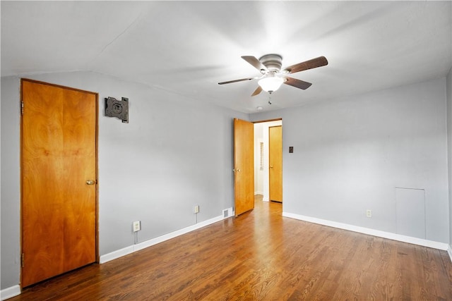 108 Bellanca Ave, Brentwood, PA 15227 - spare room with ceiling fan, wood finished floors, and lofted ceiling