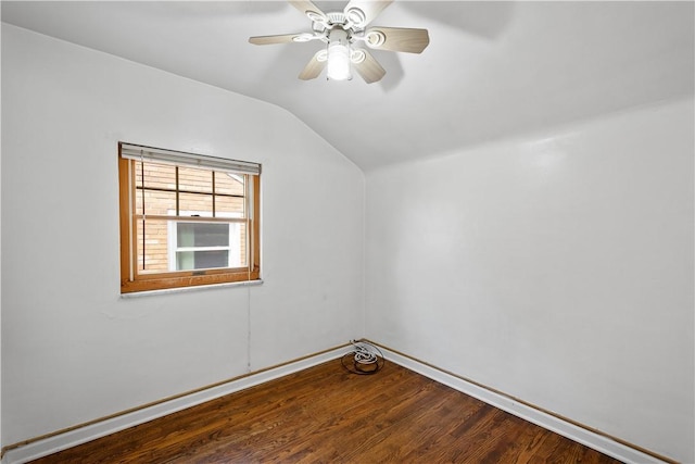 108 Bellanca Ave, Brentwood, PA 15227 - unfurnished room featuring vaulted ceiling, wood finished floors, and a ceiling fan