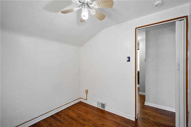 108 Bellanca Ave, Brentwood, PA 15227 - bonus room with vaulted ceiling, a ceiling fan, and wood finished floors