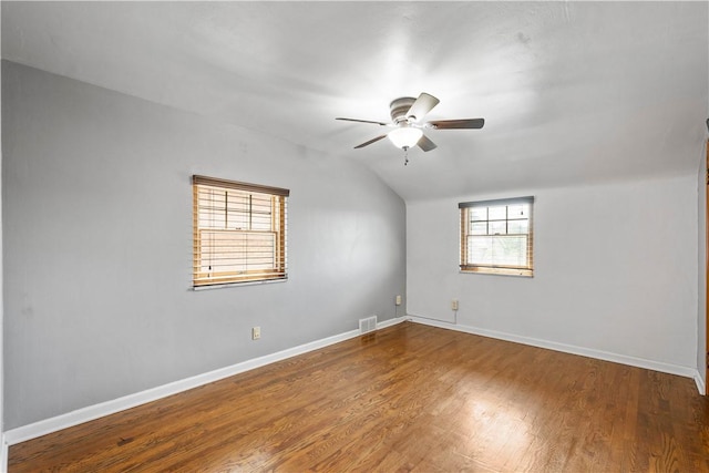 108 Bellanca Ave, Brentwood, PA 15227 - unfurnished room featuring lofted ceiling, ceiling fan, and wood finished floors