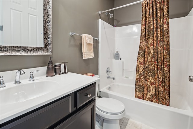 900 Thorn St, Sewickley, PA 15143 - bathroom with shower / tub combo with curtain, vanity, and tile patterned flooring
