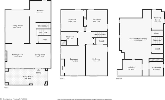 811 Bayridge Ave, Brookline, PA 15226 - view of floor plan / room layout