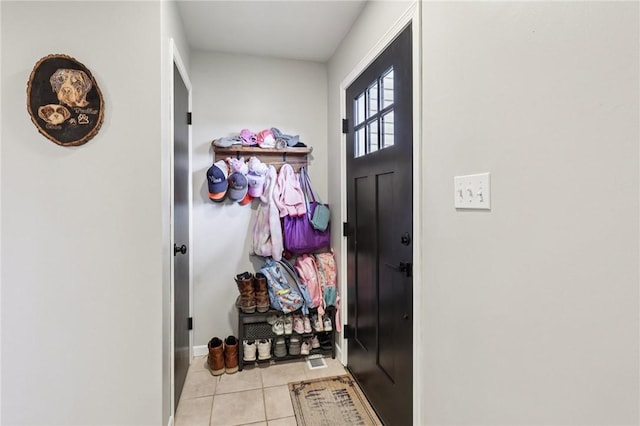 328 Chestnut Dr, Center Twp, PA 16001 - doorway to outside with light tile patterned floors and baseboards