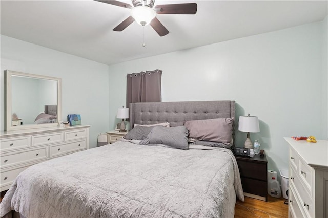 328 Chestnut Dr, Center Twp, PA 16001 - bedroom featuring wood finished floors and a ceiling fan