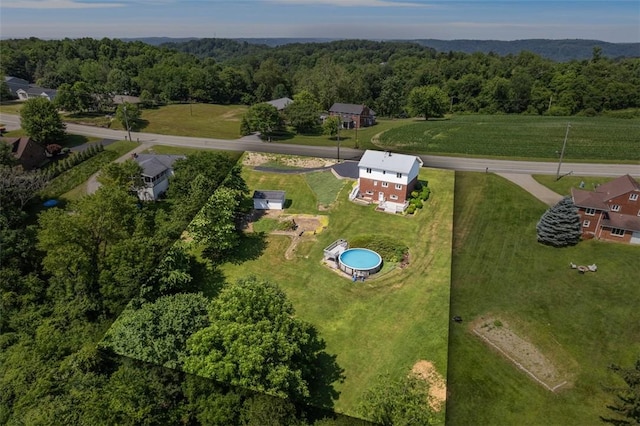 2812 Ridge Road Ext, Economy, PA 15005 - aerial view of property and surrounding area with a heavily wooded area and rural landscape