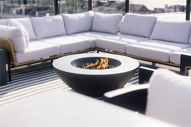 3725 Butler St Unit 306, Lawrenceville, PA 15201 - view of patio / terrace featuring an outdoor living space with a fire pit