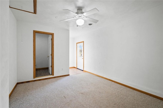 156 Riemer Rd, Buffalo Twp, PA 16055 - spare room featuring attic access, carpet, and a ceiling fan
