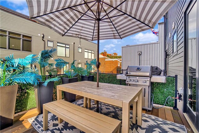 1817 Fox Way S, Side, PA 15203 - view of patio featuring a grill and outdoor dining area