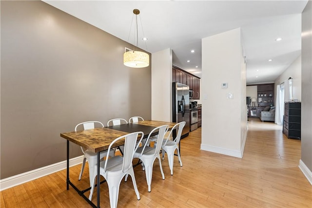 21 Enon Way S, Side, PA 15203 - dining area featuring light wood-type flooring and recessed lighting
