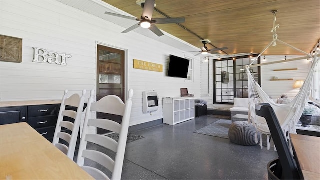 8609 Peters Rd, Cranberry Twp, PA 16066 - view of patio with ceiling fan and heating unit
