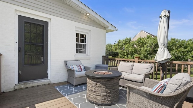8609 Peters Rd, Cranberry Twp, PA 16066 - wooden deck with an outdoor living space with a fire pit