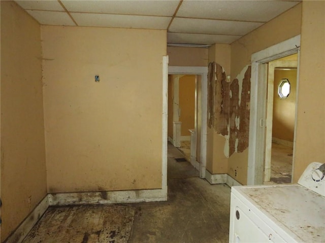 546 Ridge Ave, New Kensington, PA 15068 - unfurnished room with washer / dryer and a drop ceiling