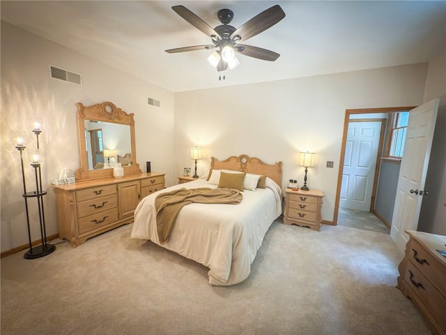 121 Covington Dr, Center Twp, PA 16001 - bedroom with light carpet and a ceiling fan