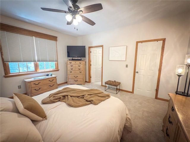 121 Covington Dr, Center Twp, PA 16001 - bedroom featuring light carpet and a ceiling fan