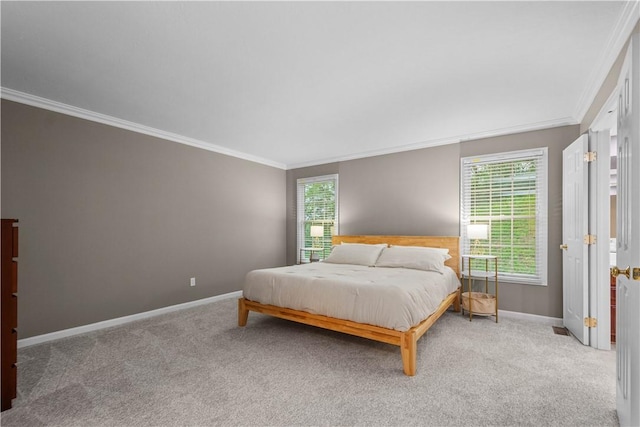 3001 Willowbrook Dr, South Fayette, PA 15017 - bedroom featuring ornamental molding, multiple windows, and carpet
