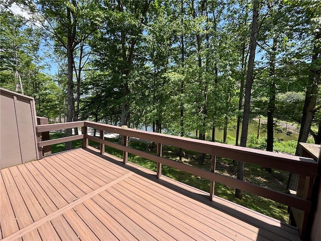 13 Lakeview Dr, Hidden Valley, PA 15502 - wooden terrace with view of wooded area