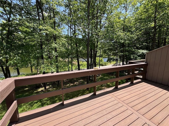 13 Lakeview Dr, Hidden Valley, PA 15502 - deck featuring a water view and view of wooded area