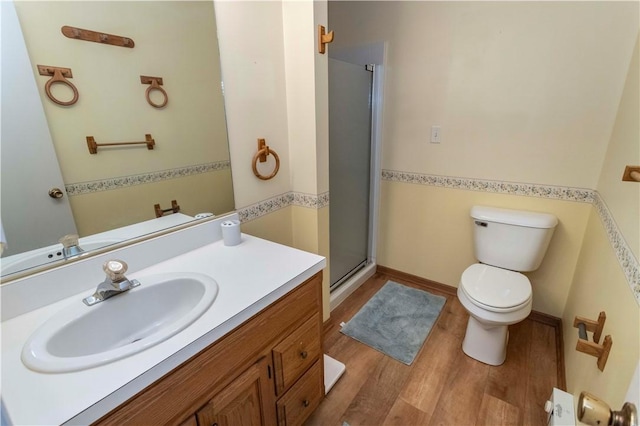 13 Lakeview Dr, Hidden Valley, PA 15502 - full bathroom featuring wood finished floors, vanity, and a shower stall