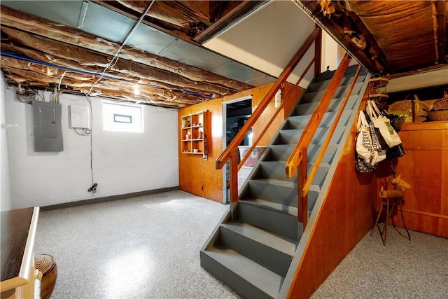 6826 Church Ave, Ben Avon, PA 15202 - below grade area with stairway and electric panel