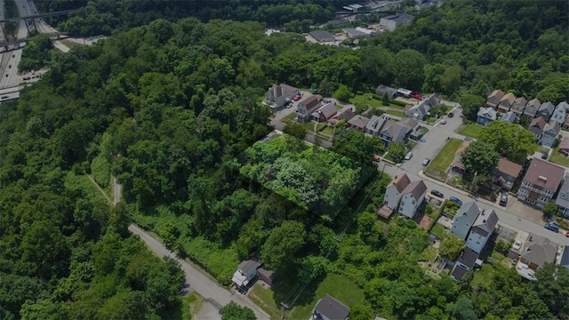 517 Augusta St, Mt Washington, PA 15211 - aerial view of property and surrounding area featuring a forest and nearby suburban area