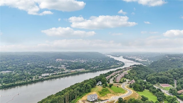 116 River Ridge Drive, Moon/Crescent Twp, PA 15108 - drone / aerial view of a large body of water and a forest