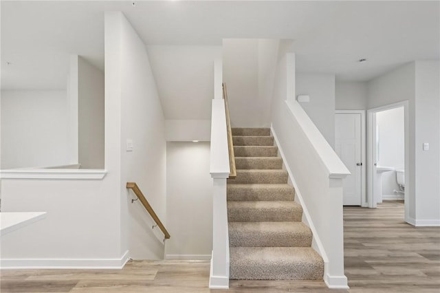 116 River Ridge Drive, Moon/Crescent Twp, PA 15108 - staircase featuring wood finished floors