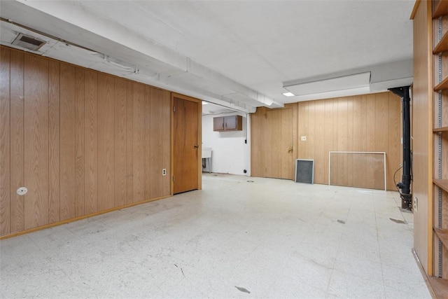 809 Sleepy Hollow Rd, Castle Shannon, PA 15234 - finished below grade area with tile patterned floors and wooden walls