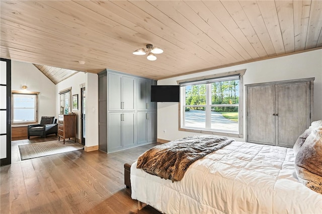 50 Hawes Rd, Wharton Twp, PA 15437 - bedroom with wooden ceiling, multiple windows, wood finished floors, and vaulted ceiling