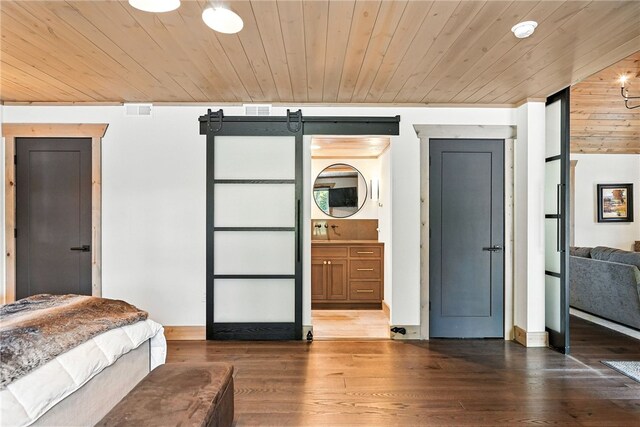 50 Hawes Rd, Wharton Twp, PA 15437 - bedroom with wooden ceiling and wood finished floors