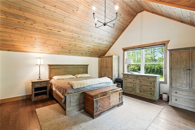 50 Hawes Rd, Wharton Twp, PA 15437 - bedroom featuring vaulted ceiling, hardwood / wood-style floors, and wood ceiling