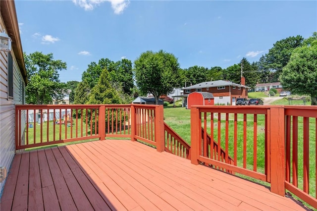 404 Beulah St, Shaler, PA 15209 - deck featuring a lawn