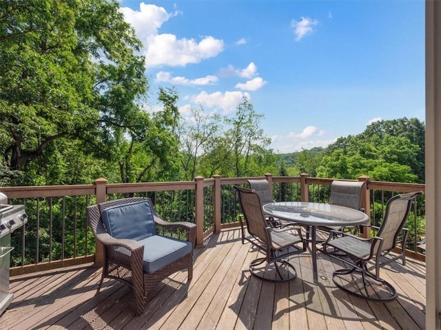 773 Somerville Dr, Saint Clair, PA 15243 - wooden deck with outdoor dining space