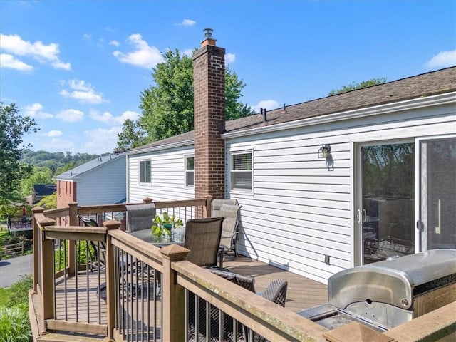 773 Somerville Dr, Saint Clair, PA 15243 - wooden deck featuring outdoor dining area and area for grilling
