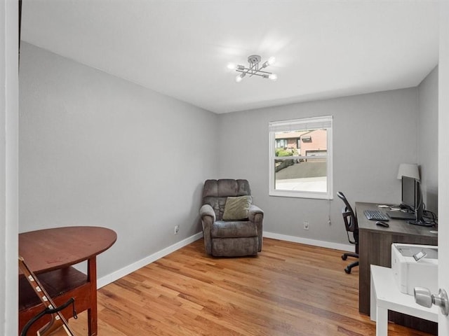 773 Somerville Dr, Saint Clair, PA 15243 - office space featuring light wood-style floors and a chandelier