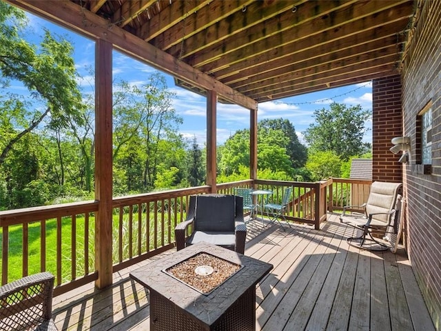 773 Somerville Dr, Saint Clair, PA 15243 - deck with view of wooded area
