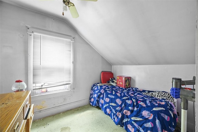 11839 Crockett St, North Huntingdon, PA 15647 - bedroom with vaulted ceiling and a ceiling fan