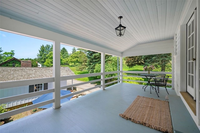 904-906 Blackburn Rd, Sewickley Heights, PA 15143 - covered porch with view of scattered trees