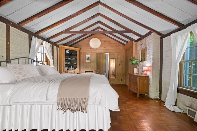 904-906 Blackburn Rd, Sewickley Heights, PA 15143 - bedroom featuring multiple windows and wooden walls