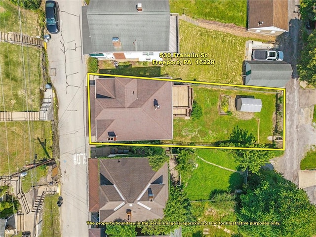530 Franklin St, Freeport Boro, PA 16229 - aerial overview of property's location featuring property parcel outlined