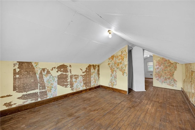 41 Taylor Ave, East Bethlehem, PA 15322 - additional living space featuring hardwood / wood-style flooring and vaulted ceiling