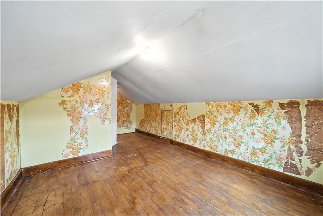 41 Taylor Ave, East Bethlehem, PA 15322 - bonus room with wood-type flooring, vaulted ceiling, and wallpapered walls