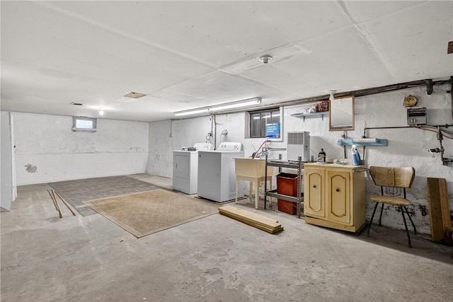41 Taylor Ave, East Bethlehem, PA 15322 - basement featuring washing machine and clothes dryer and a sink