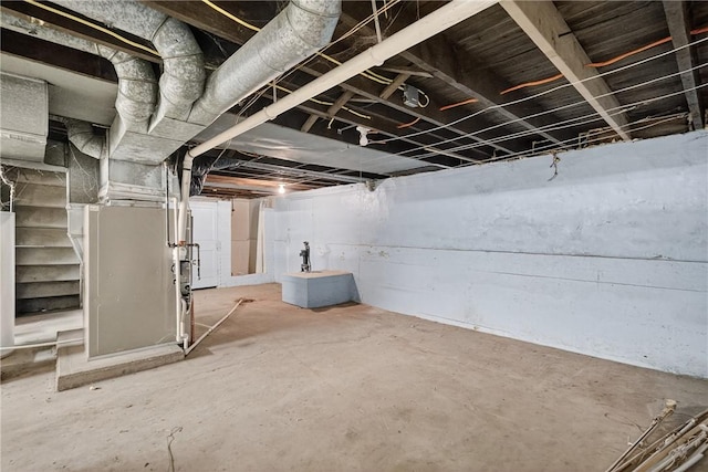 41 Taylor Ave, East Bethlehem, PA 15322 - unfinished below grade area with heating unit