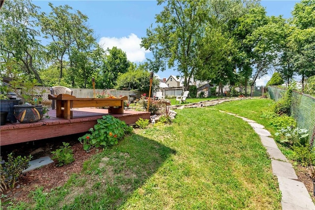 553 Indus St, Greenfield, PA 15207 - fenced backyard featuring a wooden deck