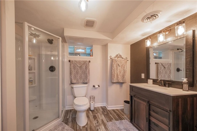 325 Clements Rd, Plum Boro, PA 15239 - full bath featuring a stall shower, vanity, and wood finished floors
