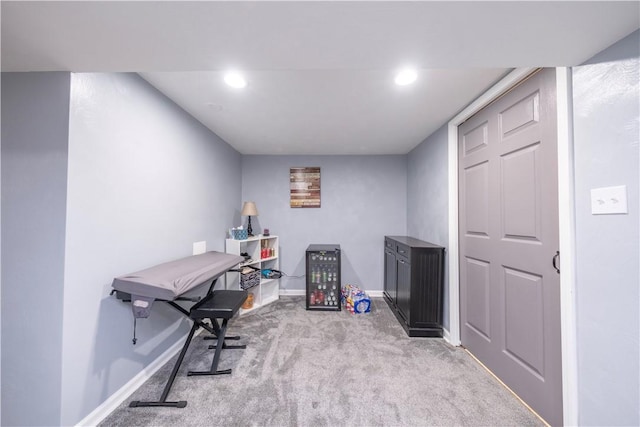 325 Clements Rd, Plum Boro, PA 15239 - office area with carpet flooring and recessed lighting