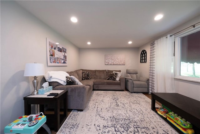 325 Clements Rd, Plum Boro, PA 15239 - living area featuring recessed lighting and wood finished floors