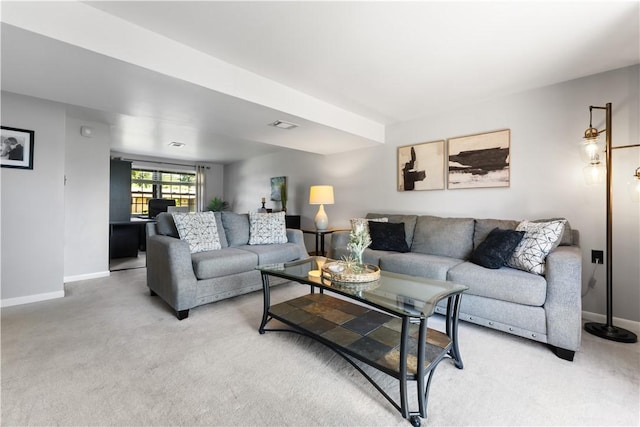 202 Lytton Rd, Moon/Crescent Twp, PA 15108 - living area featuring baseboards and light carpet