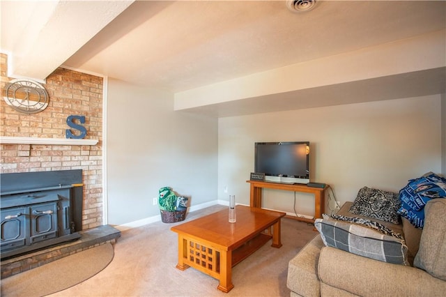101 Lynne Dr, Big Beaver, PA 15010 - living room featuring light colored carpet and baseboards