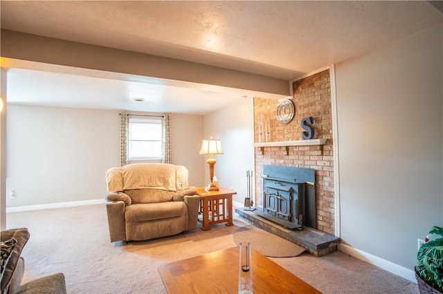 101 Lynne Dr, Big Beaver, PA 15010 - living area featuring carpet and a textured ceiling